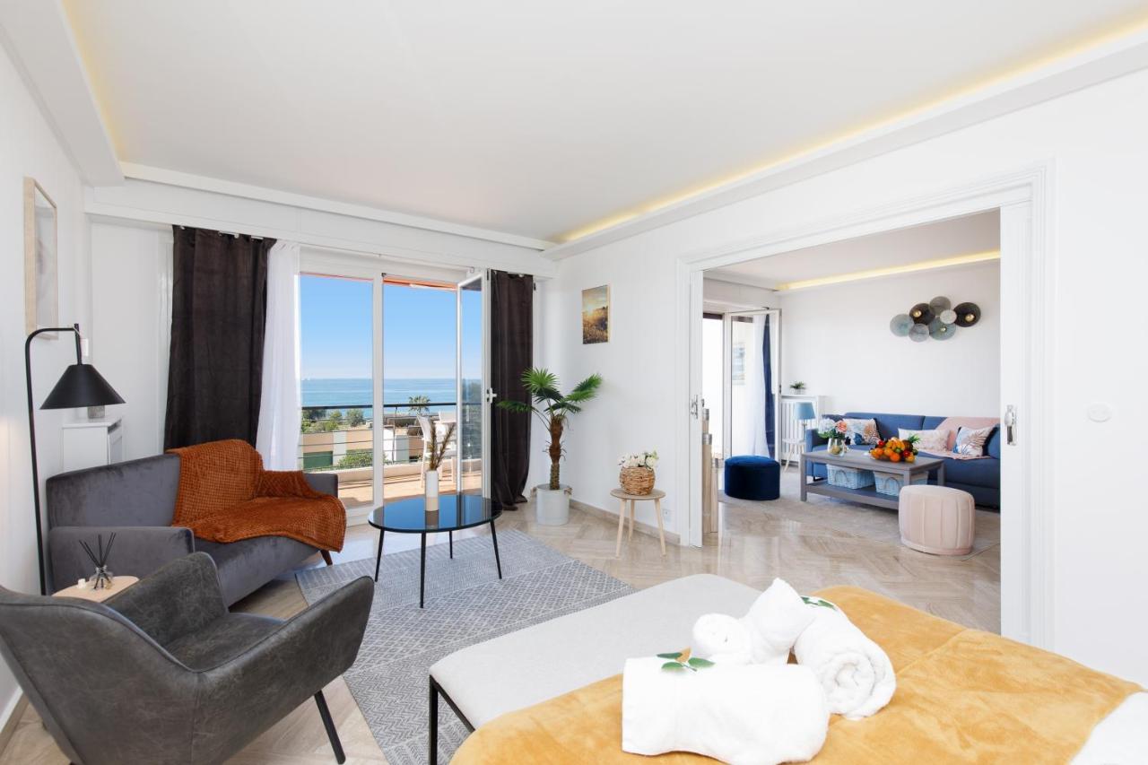 Suite Riviera - Sea View - Clim - 50M Plage - Residence De Standing - Spacieux 180 M2 - Parking Cannes Exterior foto