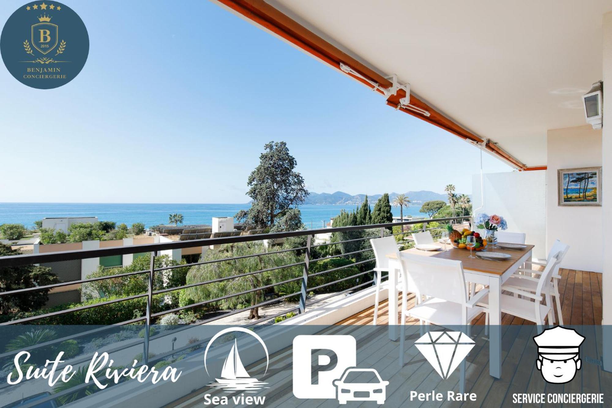 Suite Riviera - Sea View - Clim - 50M Plage - Residence De Standing - Spacieux 180 M2 - Parking Cannes Exterior foto